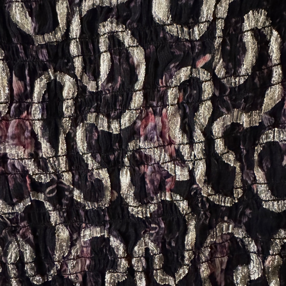 Loveshackfancy Navy And Silver Patterned Dress - image 4